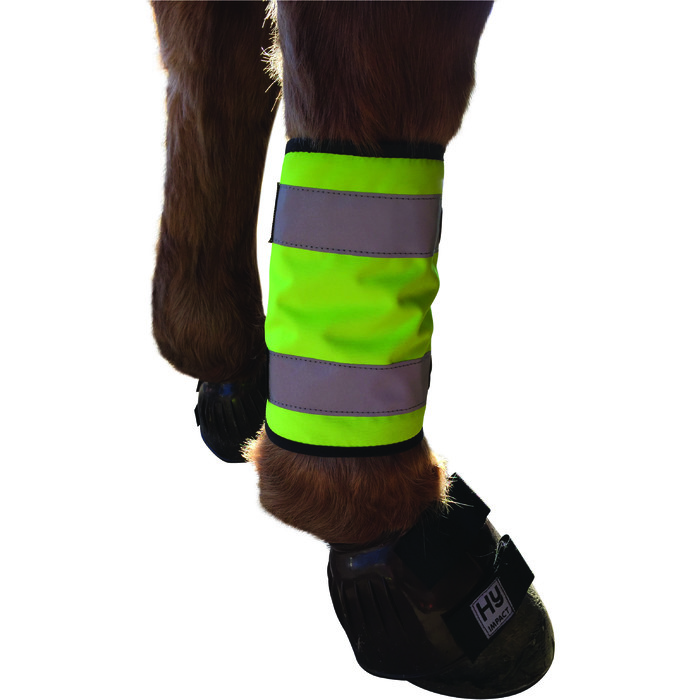 2022 Hy Equestrian Reflector Leg Wraps 326 - Yellow